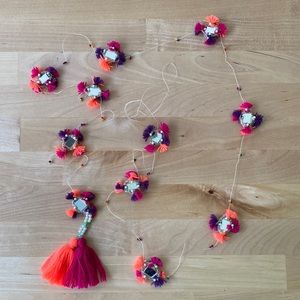 Urban Outfitters boho decor: tassels, mirrors & beads. NWOT.